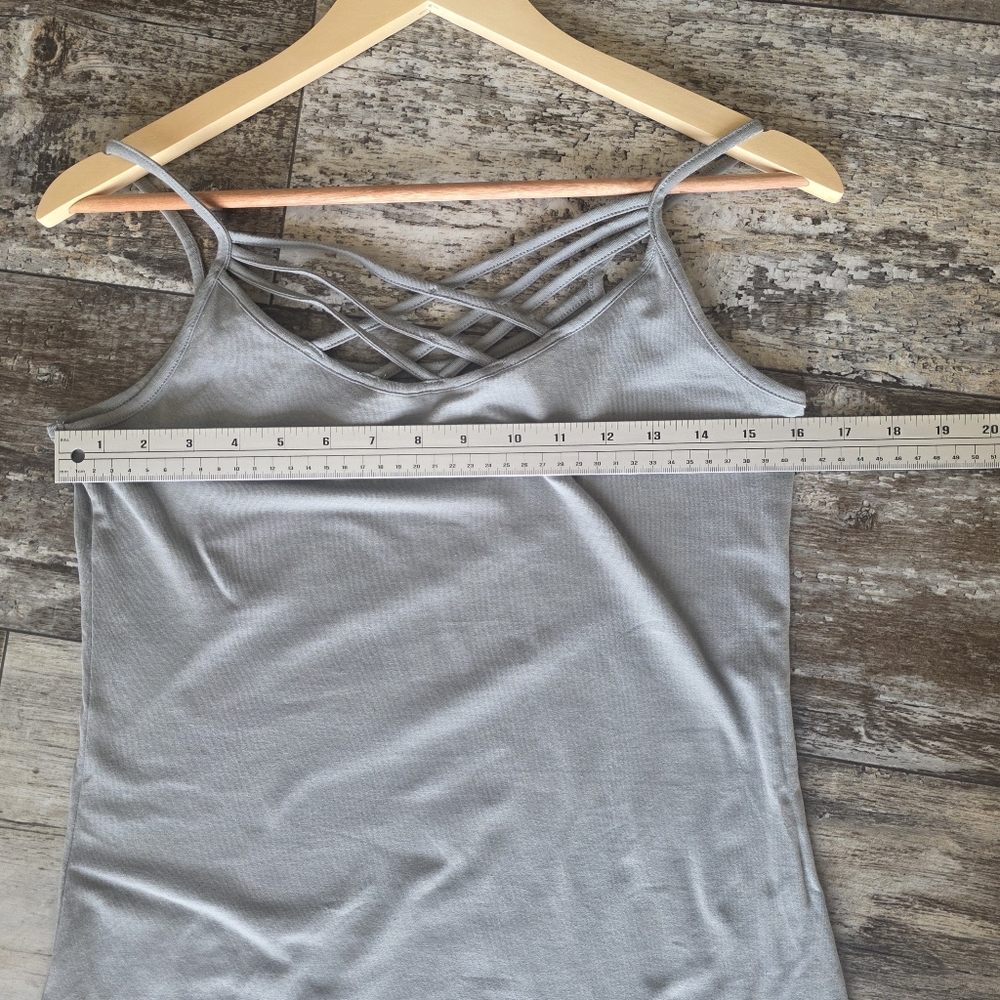 Maurices Light Gray Crisscross Camisole - Picture 3 of 5